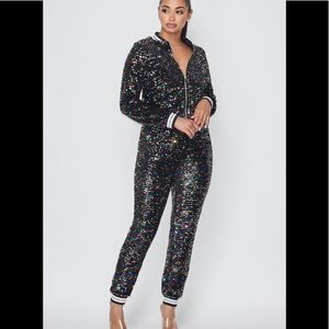 Multi Color Sequin Sweatsuit